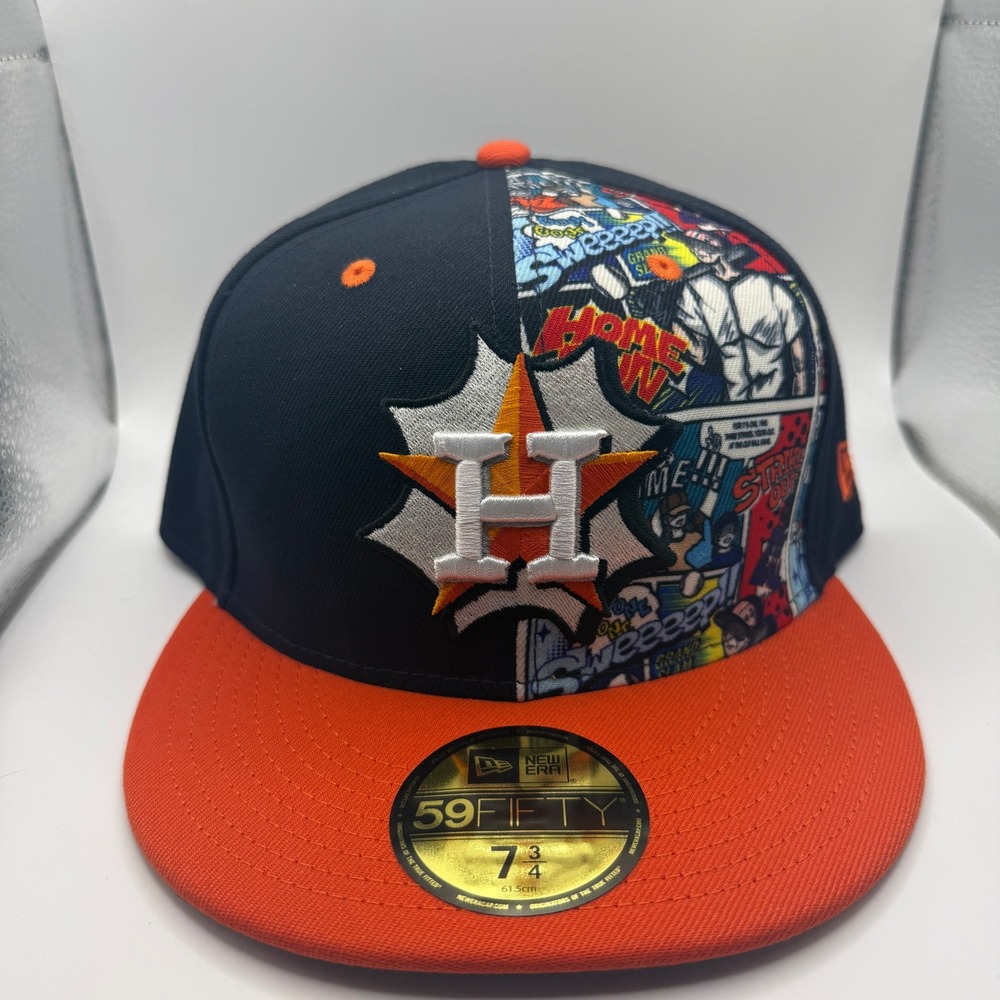 New Era 59FIFTY Houston Astros Comic Book Players Weekend Fitted Hat 7 3/4 Navy